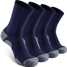 Elite Cushioned Compression Mid-Crew Socks 4 PCS Youth Women Men Athletic
