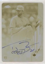 2020 Topps Chrome Rookie Printing Plate Yellow 1/1 TJ Zeuch #RA-TZ Auto nd3