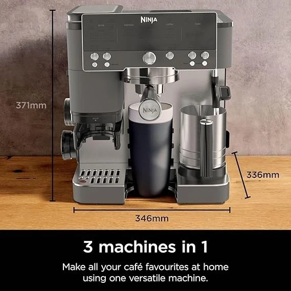 Ninja Luxe Café Premier Series ES601UKGM Bean To Cup Coffee Machine New - Image 3 of 4