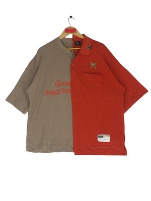 Miharayasuhiro Good Inspiration Single Pocket T Shirt Orange Brown Large