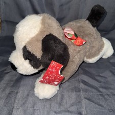 St Bernard 13 Plush Merry Christmas Bow Tri Color Puppy Dog 2024 Stuffed Toy