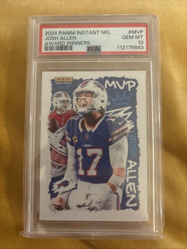 2024 Panini Instant - Award Winners Josh Allen #AW-MVP /3661 Psa 10