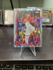 2025 Topps Chrome Raywave Refractor Shane Bieber #13 Guardians