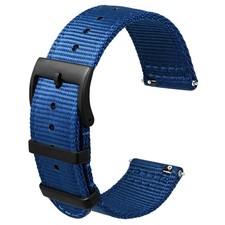 24mm Bracelet-montre en nylon à attache rapide en deux parties avec boucle