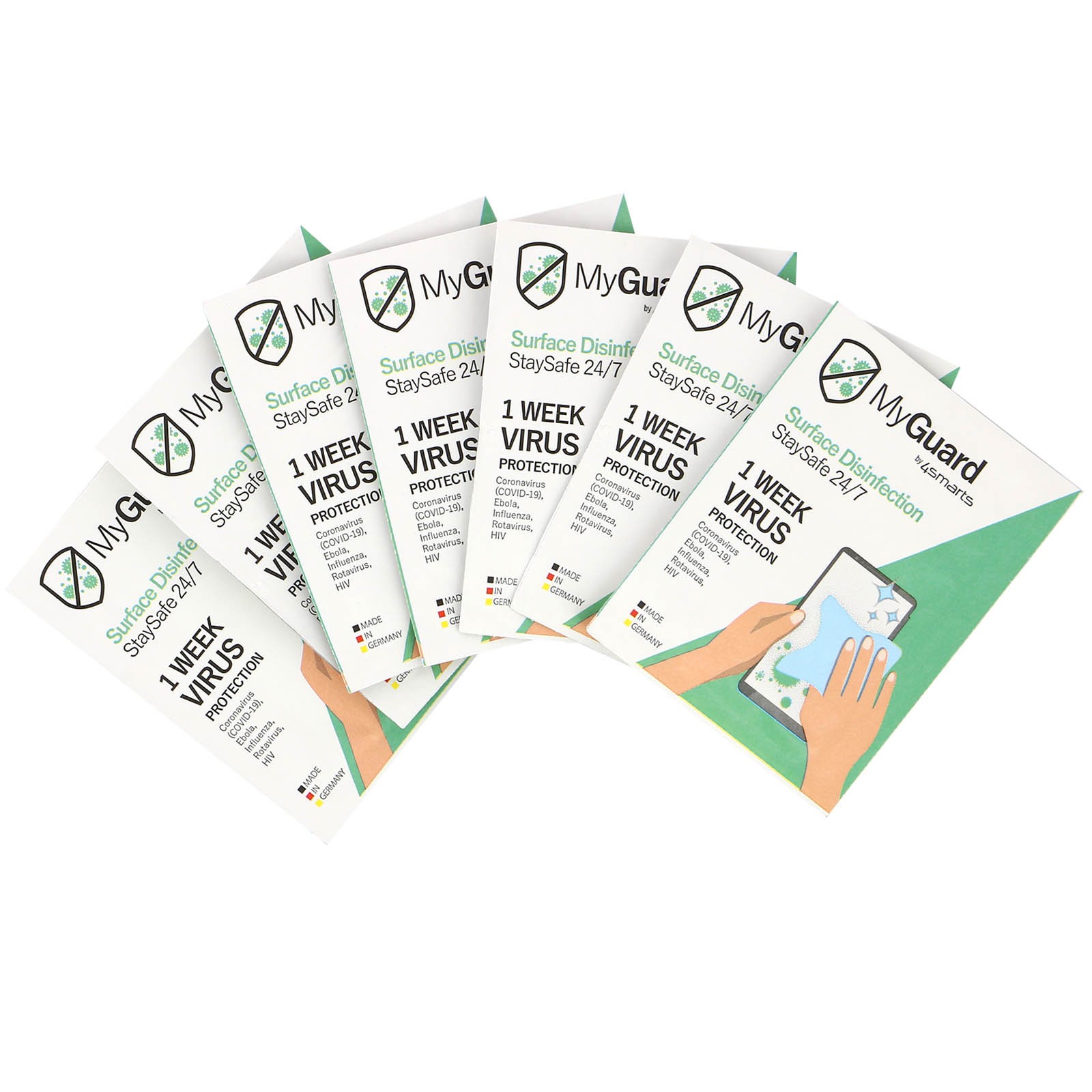 Lingettes écran antibactériennes 4smarts en pack de 12 pièces jetables