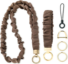 2 Pcs Retractable Scrunchie Lanyard  Keychain Wristlet, Cute Key Lanyards for I