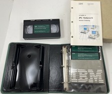 IBM PC network service training book with VHS tape 5.25 floppy vintage