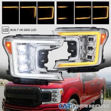 Full LED Projector Headlights Fit 2018-2020 Ford F150 Sequential Turn Signal DRL