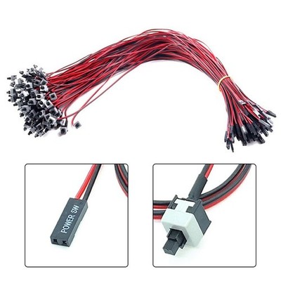 Reset Switch Cable 2-pin Connector Plastic Insulation Solder-free Connector