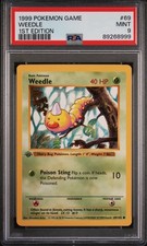 Pokemon Card Weedle 69/102 1st Edition PSA 9 Game