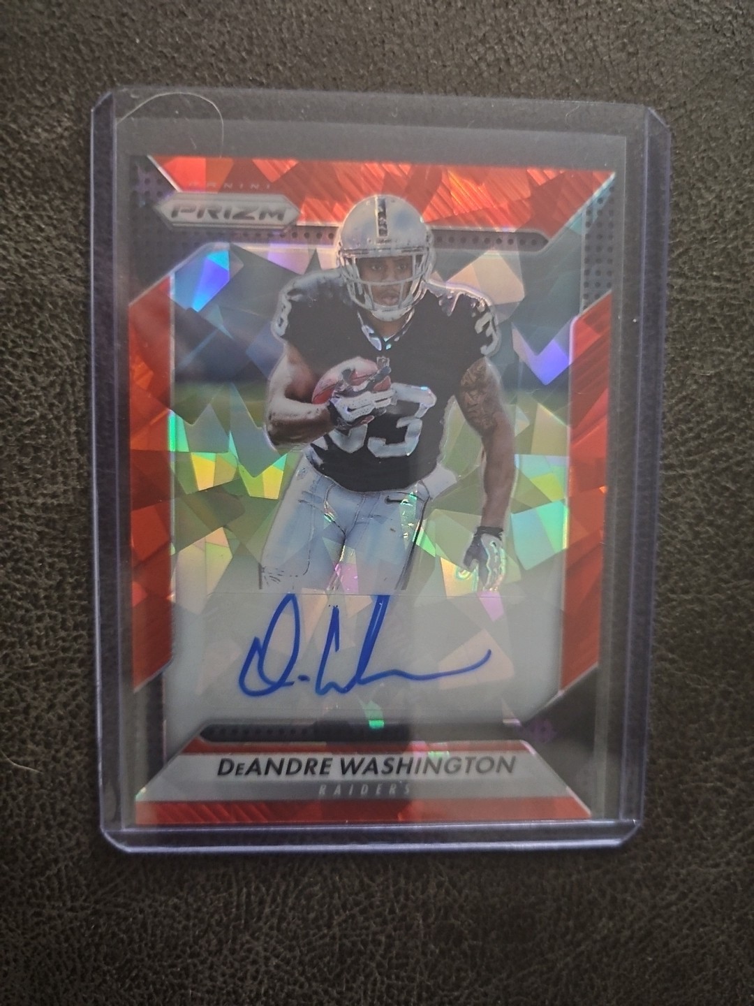 DeAndre Washington Panini Prizm Rookie Autograph Prizm #RADWS Red
