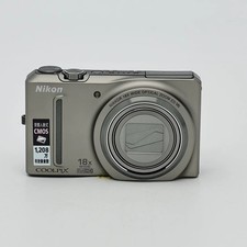 Nikon Coolpix S9100 12.1MP 18x Optical Zoom Silver Compact Digital Camera 90 new