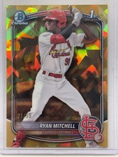 RYAN MITCHELL 2025 BOWMAN CHROME DRAFT 1ST SAPPHIRE GOLD #21/50 CARDINALS MINT
