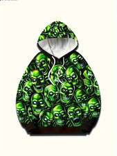 Halloween Skull Print Hoodie - 3D All Over Print Hoodie
