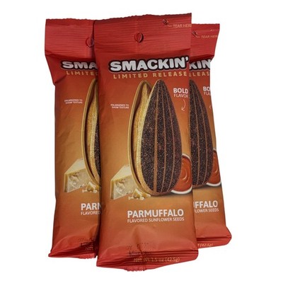 Smackin' Sunflower Seeds 3-Pack 1.5oz Parmuffalo Limited Release Jumbo Seedd