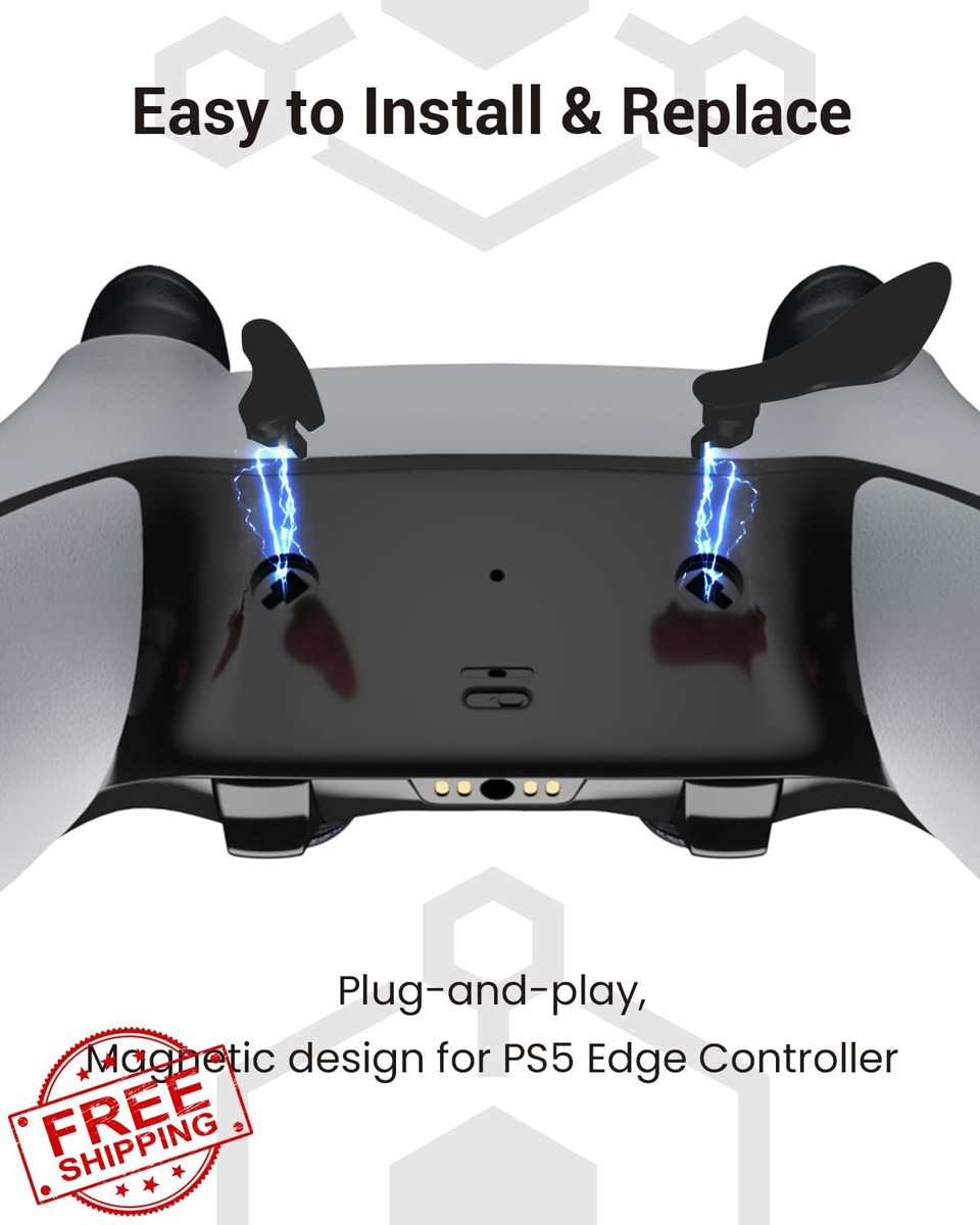 KD.FLY Metal Paddles for PS5 Edge Controller Black 4PCS