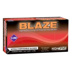 BLAZE Orng Nitrile Glv SZ XL 3 Boxes MFX-N484