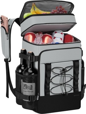 Keep Drinks Cold All Day - 40 Can Insulated Backpack Cooler 28L