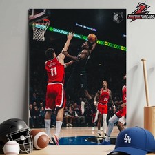 Anthony Edwards Poster Dunk NBA Basketball Art Poster
