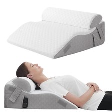 2PCS Wedge Pillow for Sleep Apnea,Wedge Pillow for Acid Reflux,Independent Memo