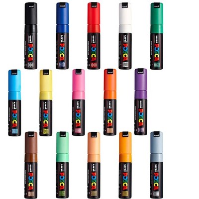 Paint Markers Set of 15; Complete Color Range of 7M Broad Bullet Markers with...