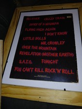 Ozzy Osbourne Back When He Was Randy Rhodes Song Book In Great Condition