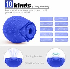 10 Modes Rose Licking Suction Massage Vibrator Clitoris Sucking Massager Sex Toy