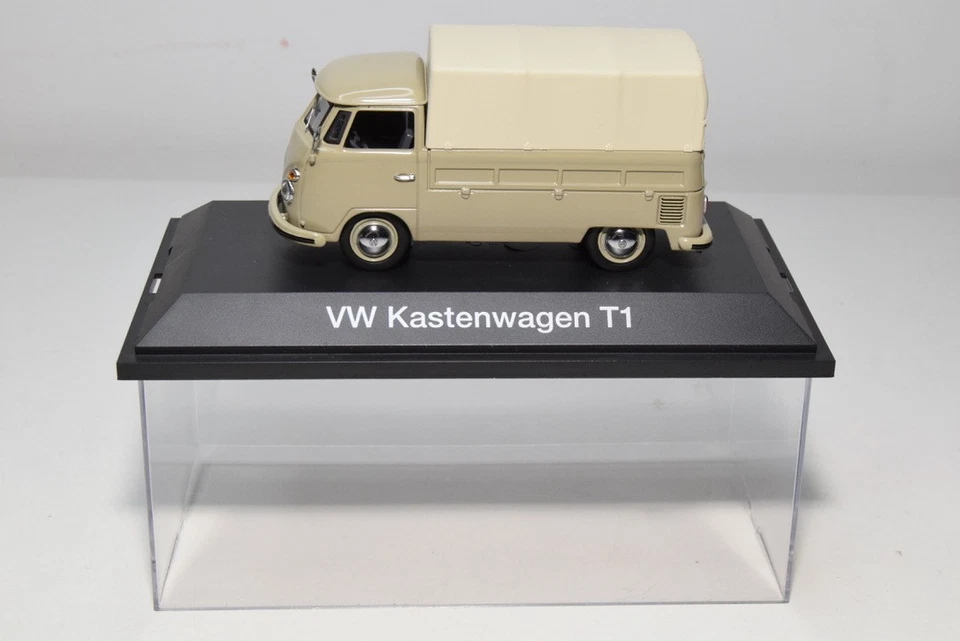 B69 1:43 SCHUCO VW VOLKSWAGEN TRANSPORTER VAN T1 PICKUP FAWN NUOVO CON SCATOLA - Immagine 2 di 4