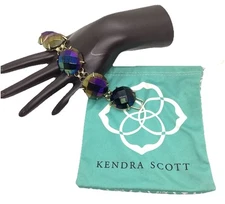 Kendra Scott Cassie Round Station Dark Iridescent Bracelet Retired