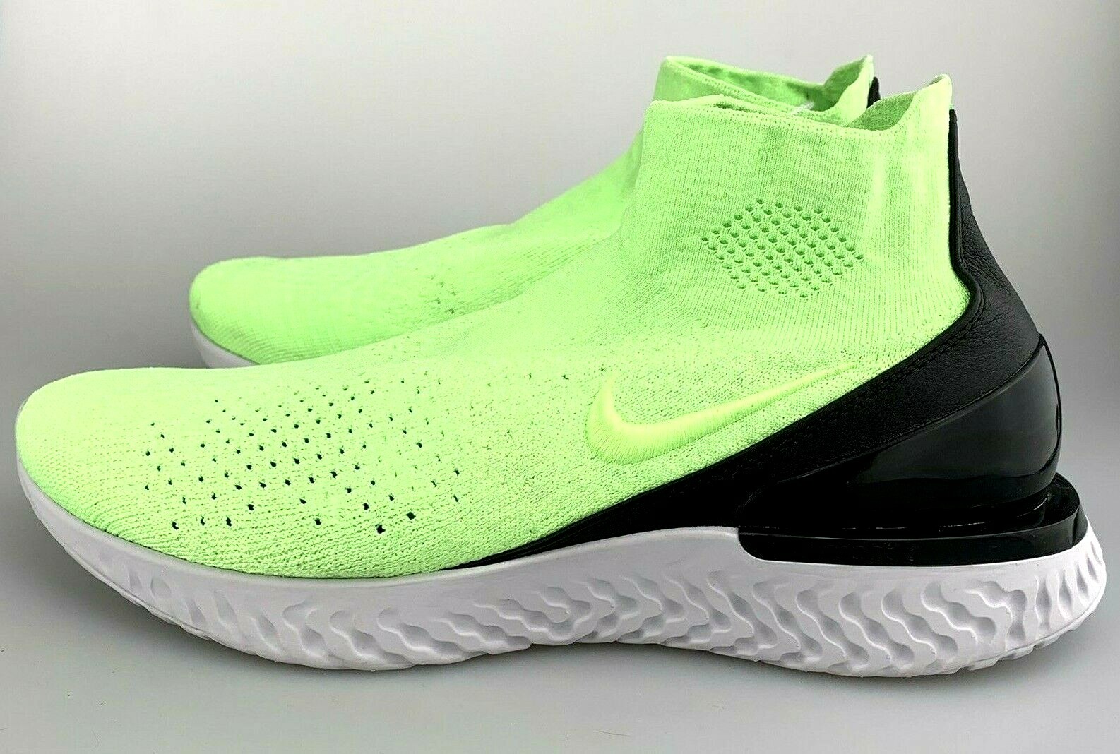 nike rise react flyknit lime blast