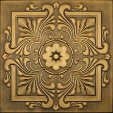 DIY Glue Up White Decorative Ceiling Tiles R22W Antique Gold  20x20 Super Sale