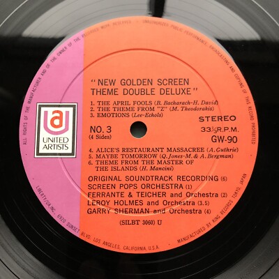 NEW GOLDEN SCREEN THEME DOUBLE DELUXE Film Soundtrack LP OHMSS April Fools JAPAN