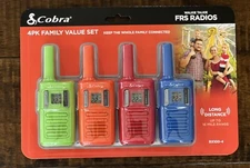 Cobra RX100-4 Kid-Friendly Walkie Talkies 16-Mile 22 Channel 2 Way Radio 4-Pack