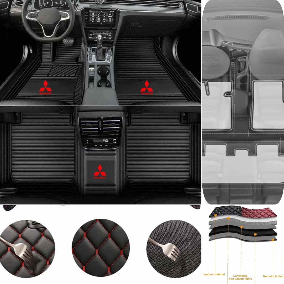Custom All-Weather Luxury Floor Mats for Mitsubishi Vehicles