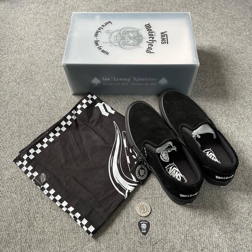 Vans x Motorhead Skate Slip Ons Shoes Color Black / Black Size Men's 10 New