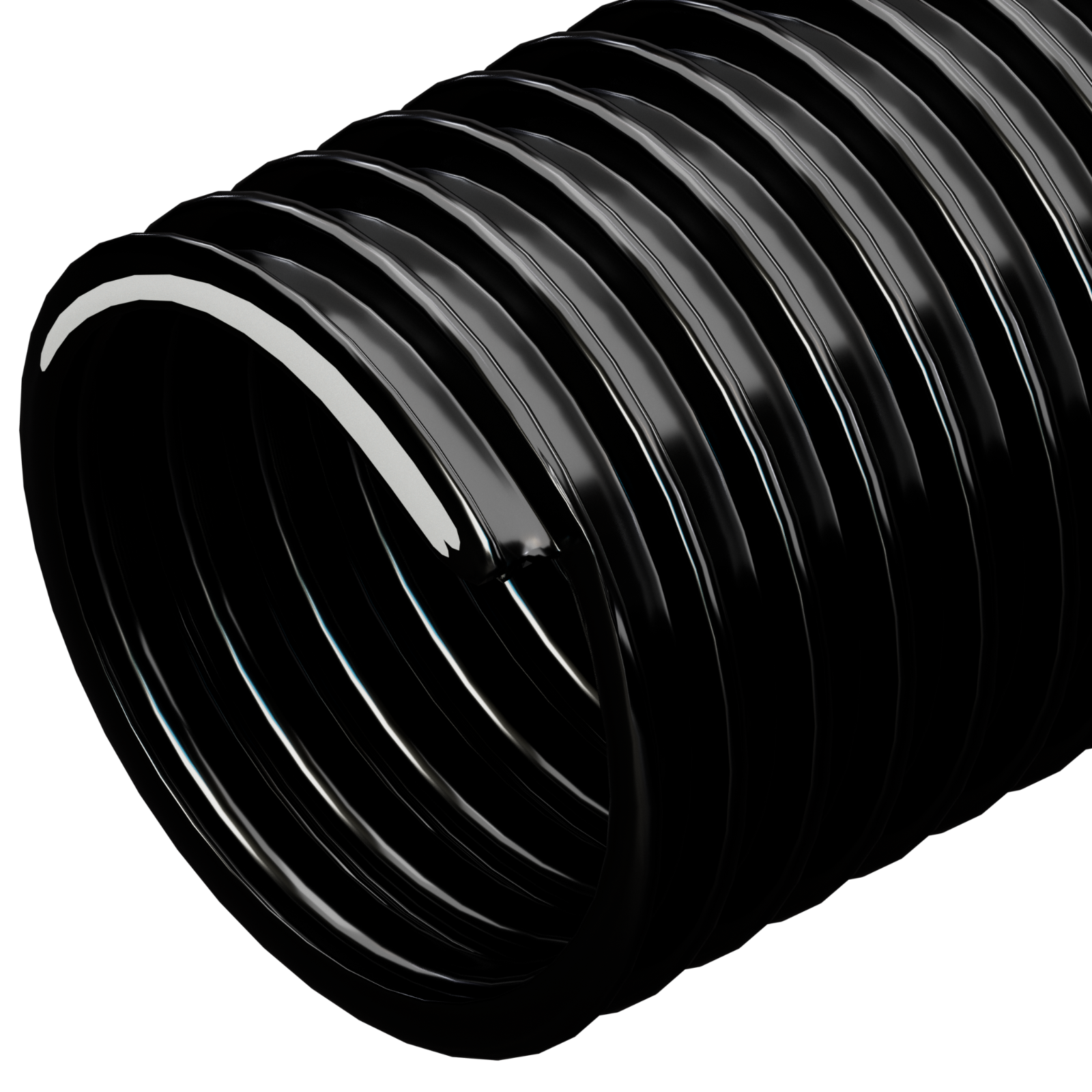 BLACK CORRUGATED FLEXIBLE POND HOSE FISH GARDEN FILTER PUMP MARINE PIPE