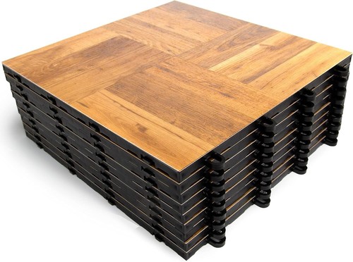 100% Waterproof 3' x 3' Interlocking Dance Floor Kit - Easy Snap Installation - Picture 6 of 9