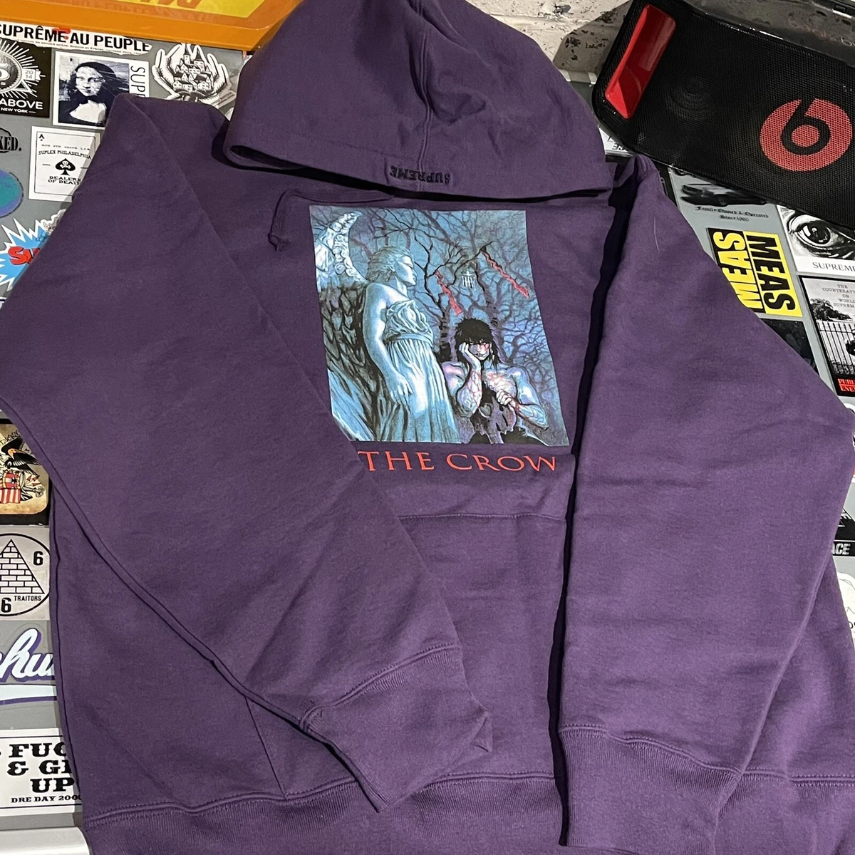 Supreme The Crow Hooded Sweatshirt Dusty Purple Large New