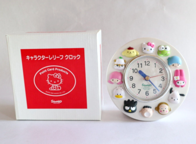 Hello Kitty & Friends Retro Clock 1999 Sanrio Vintage Japan w/Box 