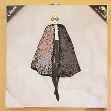 NEW OLIVER GAL GRAY CANVAS,BLACK+SILVER TWO WAY SEQUIN BLOND GIRL,PAINTING FRAME