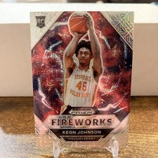 2021 Panini Prizm Draft Picks Keon Johnson 5 /25 Tennessee Fireworks Mojo