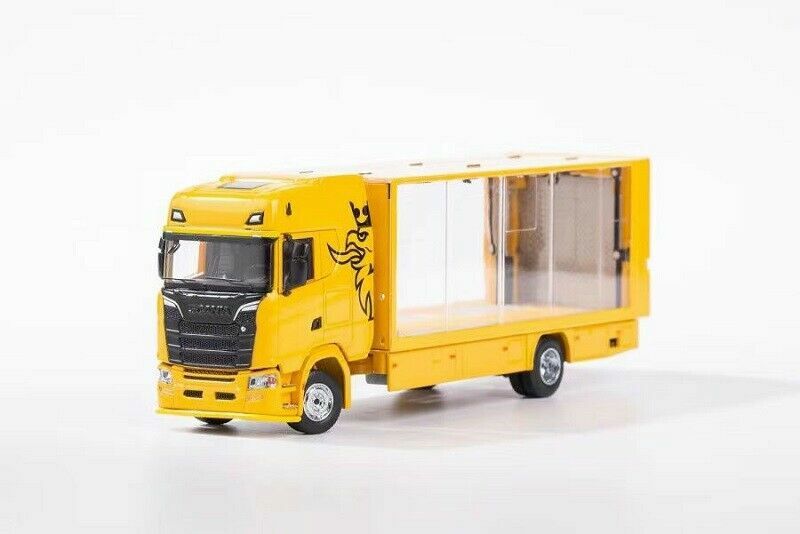 GCD 1:64 Scania S730 Enclosed Tow Truck transparent Yellow w/Eagle