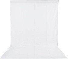 Fodoto 1PC 6X9 FT Cotton Collapsible Backdrop Background White 