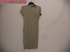 Tiny Hole, Popular 21 Women’s Green Casual V Neck Bodycon Jersey Dress, Size L