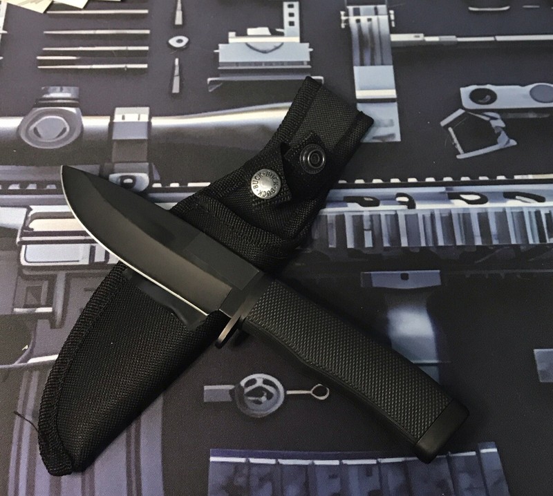 EDC BLACK GRIPS FIXED BLADE HUNTING SKINNING KNIFE Hunting camping survival￼