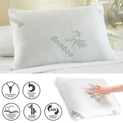 Hochwertiger Memory Foam Bambus Kopfkissen Nackensttzkissen Kissen  Nackenkissen | eBay