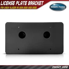 Front Black License Plate Bracket for Chevrolet Blazer RS 2019 2020 2021 2022