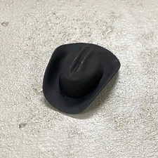 SU-RBH-BLK: 1/12 scale Black Cowboy Fedora Hat for 6" ~ 7" action figures