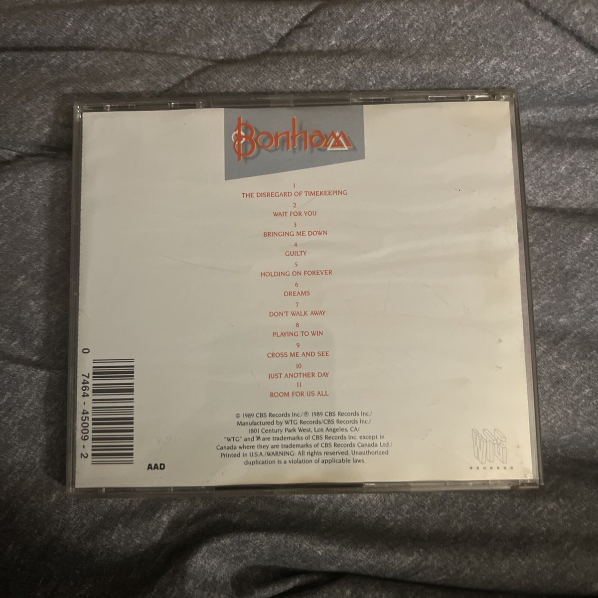 Disregard of Timekeeping by Bonham (CD, 1989) 74644500929| eBay