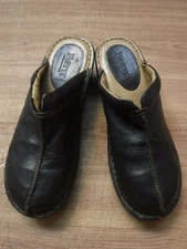 Born Brown Leather Upper Clog Shoes ~Women 8/39~